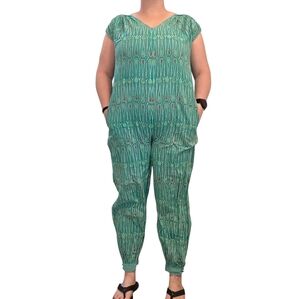 Anokhi Short Sleeve Cotton Jumpsuit- M/L